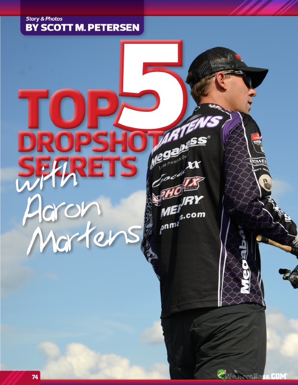 Aaron Martens fishing a dropshot